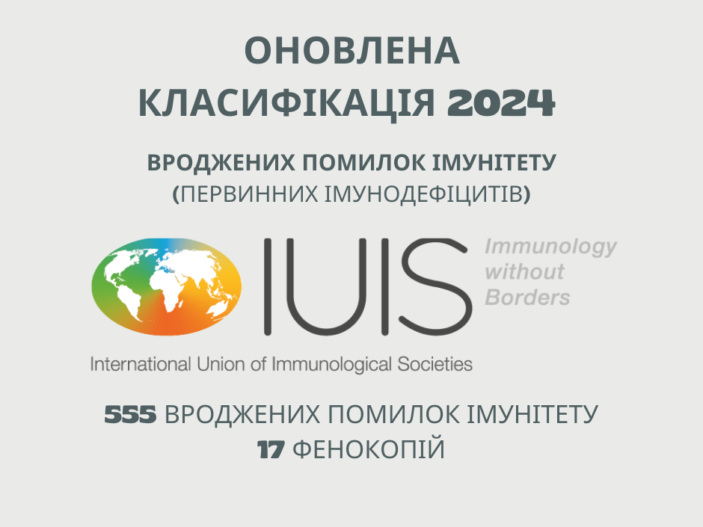Оновлена класифікація вроджених помилок імунітету, 2024